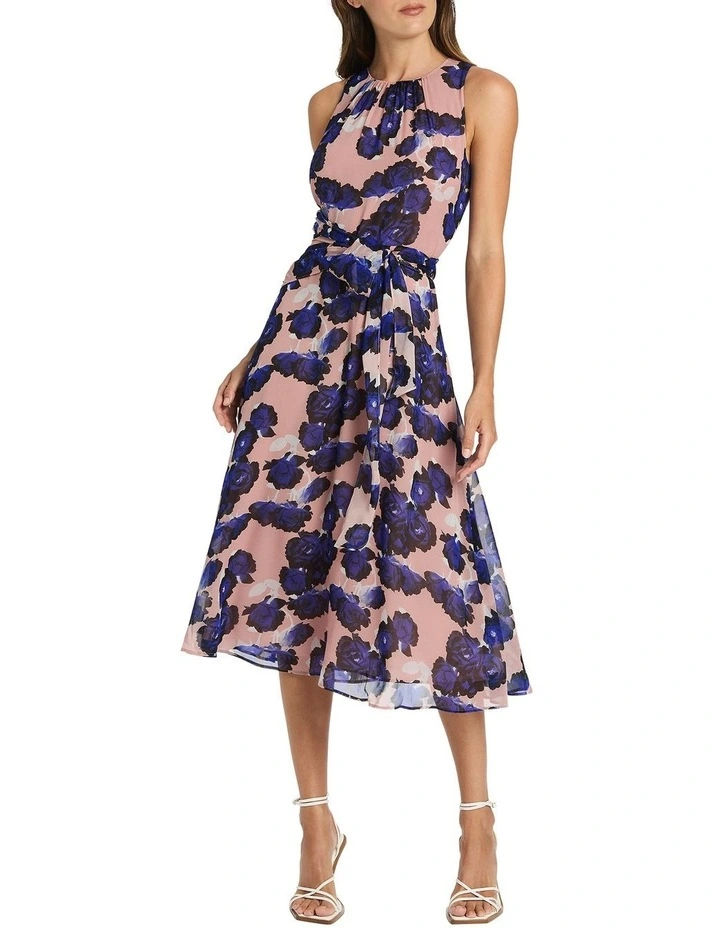 Tatum Sleeveless Silk Dress in Multi