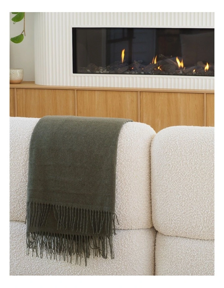 Paddington Throw Blanket in Olive