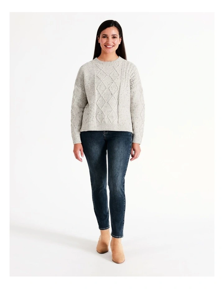 Recycled Cotton Blend Wardrobe Staple Slim Full Leg Jean in Vintage Wash