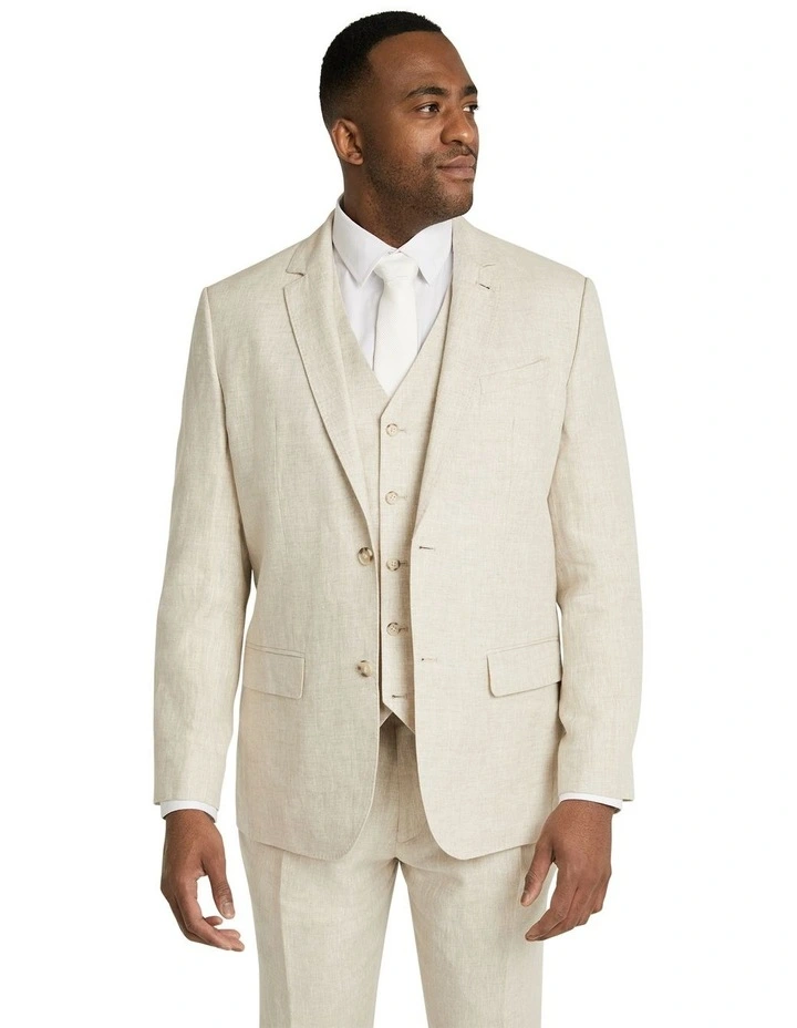Hemsworth Linen Suit Jacket in Natural