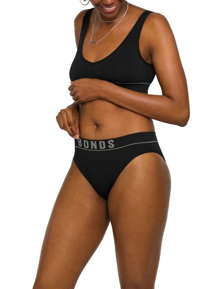 Originals Retro Rib High Bikini Brief in Black