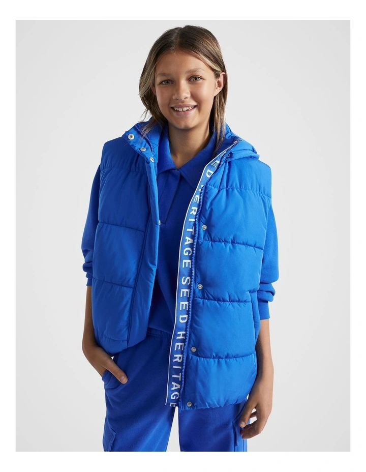 Core Puffer Vest in Royal Blue