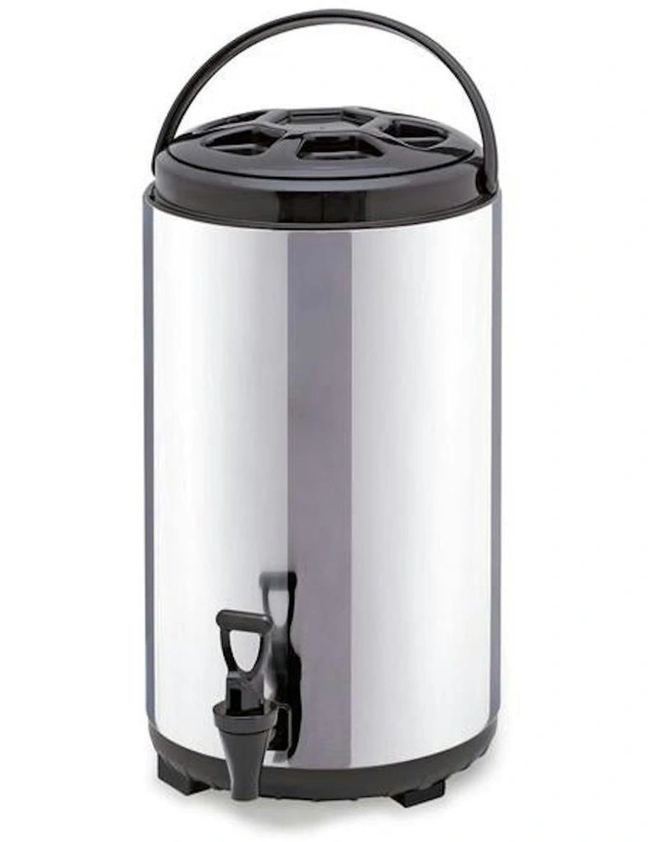 Portable Insulated Cold/Heat Coffee Tea Pot With Dispenser 8L in Silver