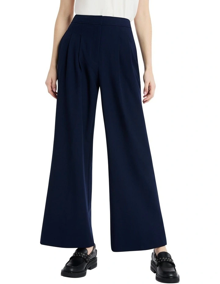 Jordan Wide Leg Pant in Navy