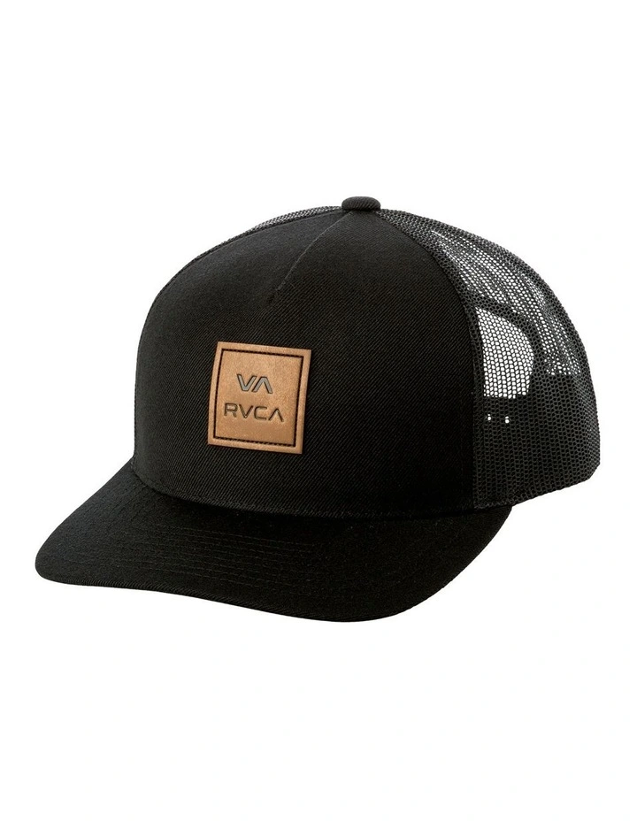 All The Way Curved Brim Trucker Hat in Black