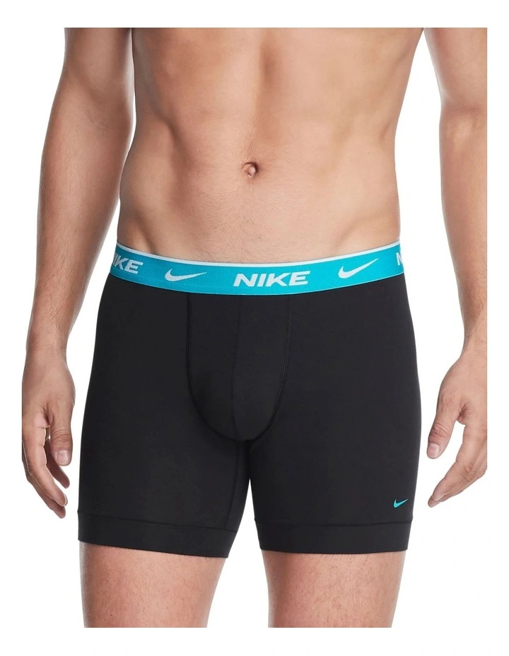 Everyday Cotton Stretch Boxer Briefs 2 Pack in Black