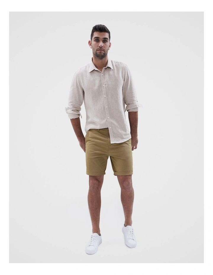 Slim Chino Short in Brown