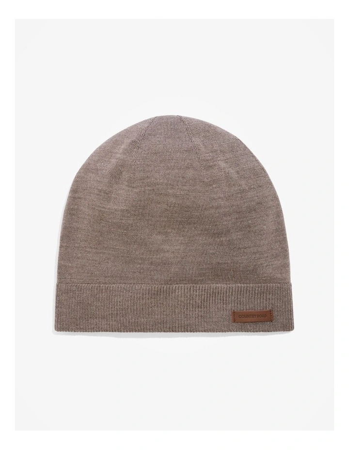 Merino Slouch Beanie in Fawn
