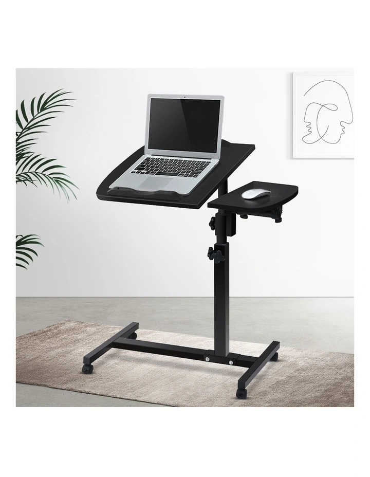 Mobile Laptop Adjustable Desk in Black