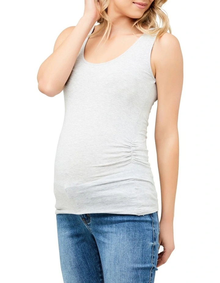 Organic Tube Tank in Silver Marle