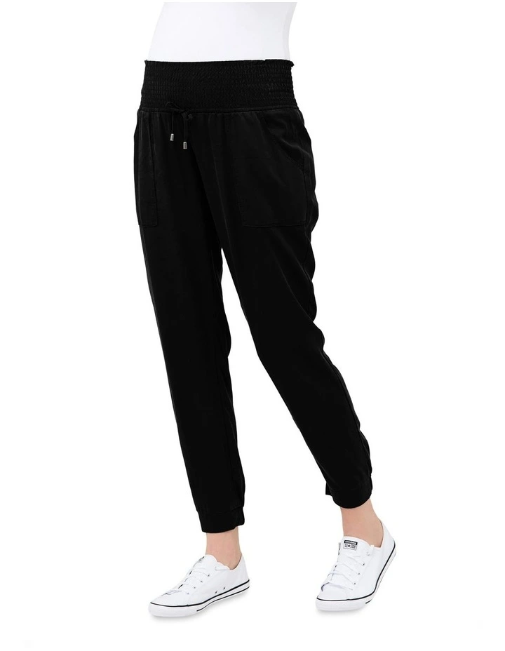 Tencel Off Duty Pant in Black