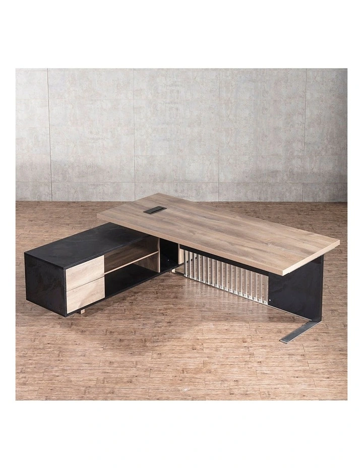 Daxton Executive Desk With Left Return in Black
