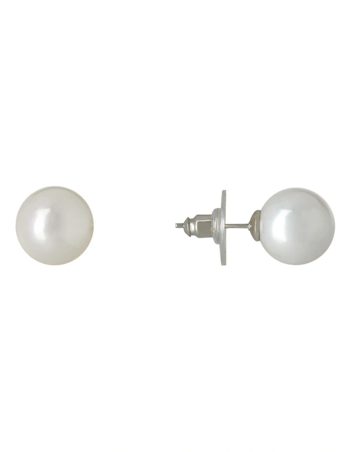 Faux Pearl 12mm Stud Earrings