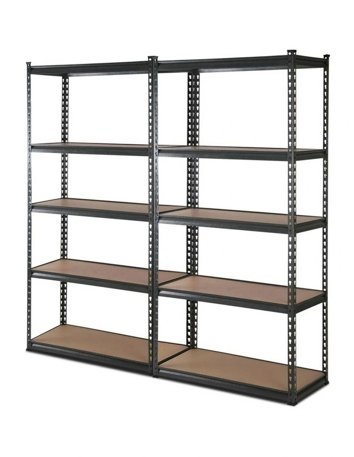 2x1.8M 5-Shelves Steel Warehouse Shelving Racking Garage Storage Rack Grey