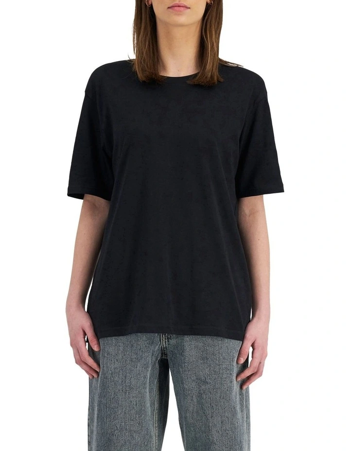 Jersey Lightweight Staple Tee in Black