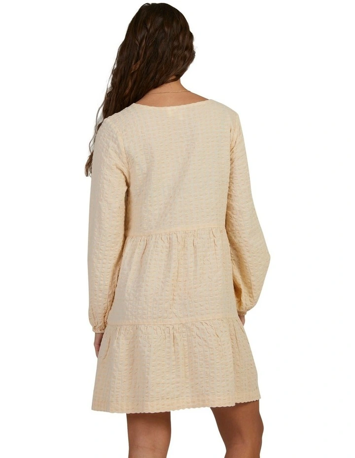Trapeze Breeze Mini Dress in Beige