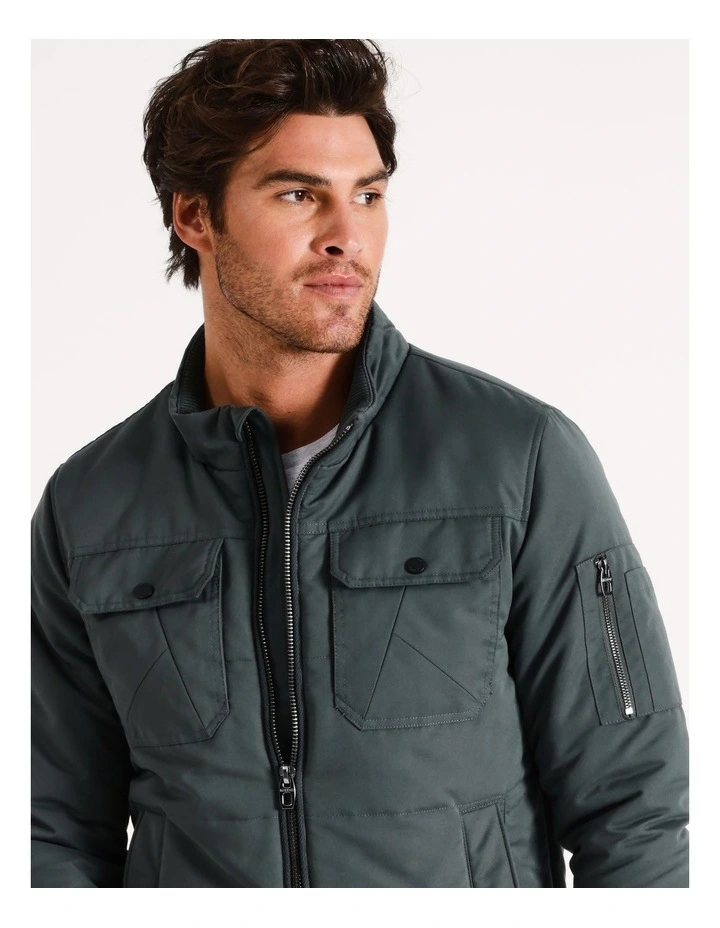 Marengo Reef Recycled Puffer Jacket in Khaki