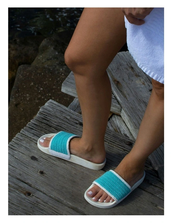 Esme Pool Slides in Blue