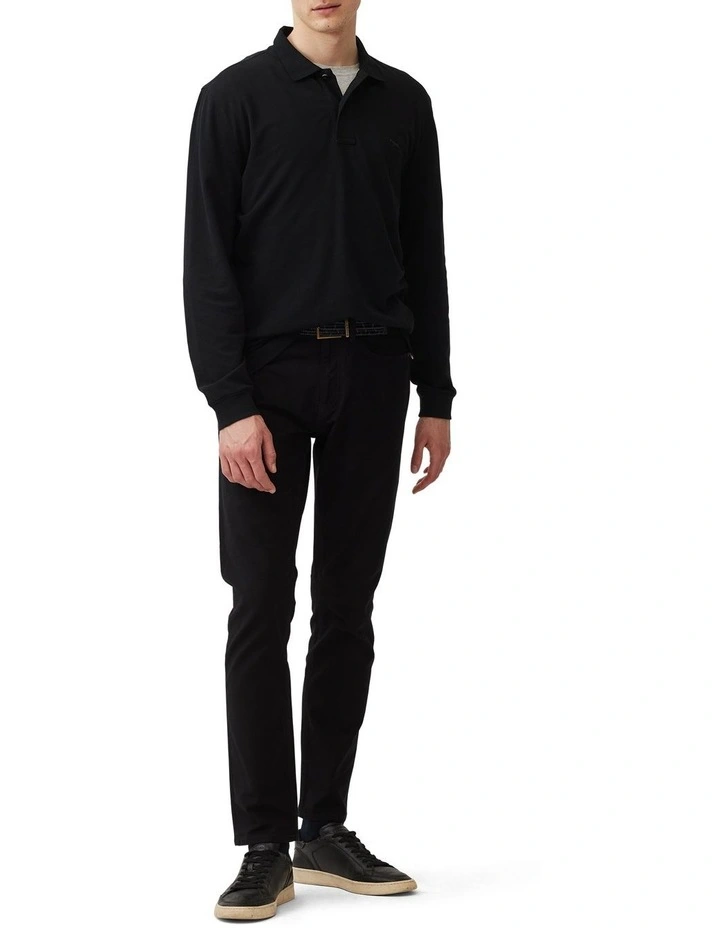 Long Sleeve Original Fit Gunn Polo in Onyx