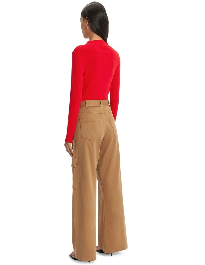 Corset Hem Knit in Red