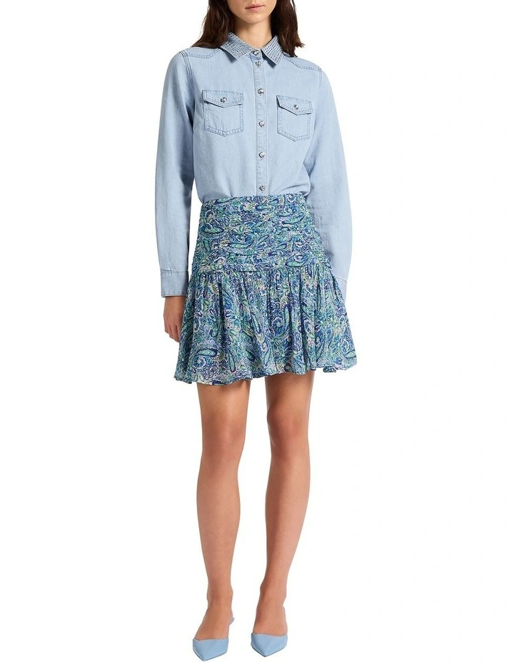 When You're Gone Shirt in Light Chambray