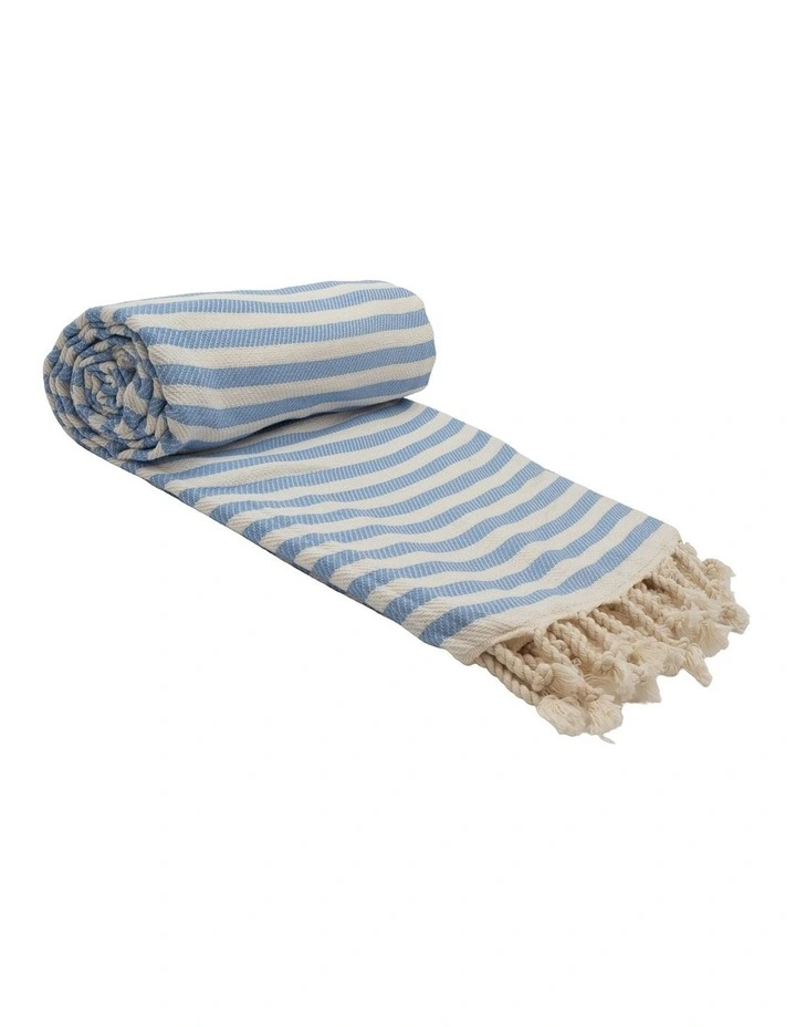 Cotton Beach Towel in Sky Blue