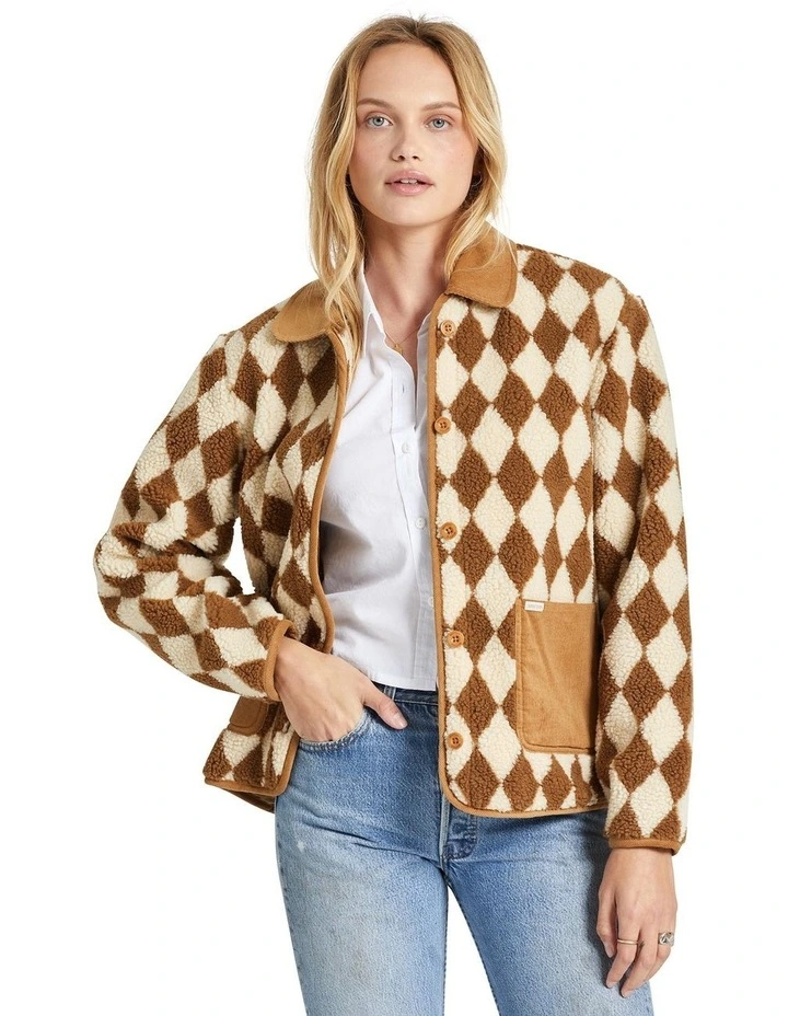 Wylie Sherpa Washed Jacket in Copper