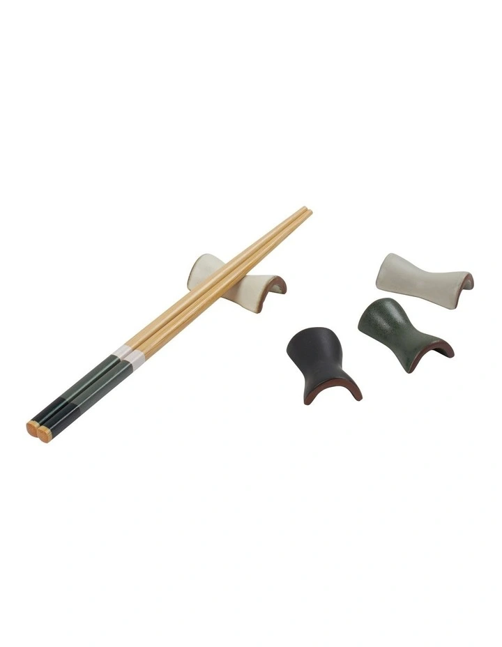 Shari Chopstick & Holder Set of 4 in Assorted