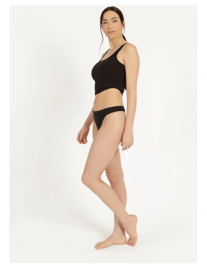 Organic Cotton G-String in Black