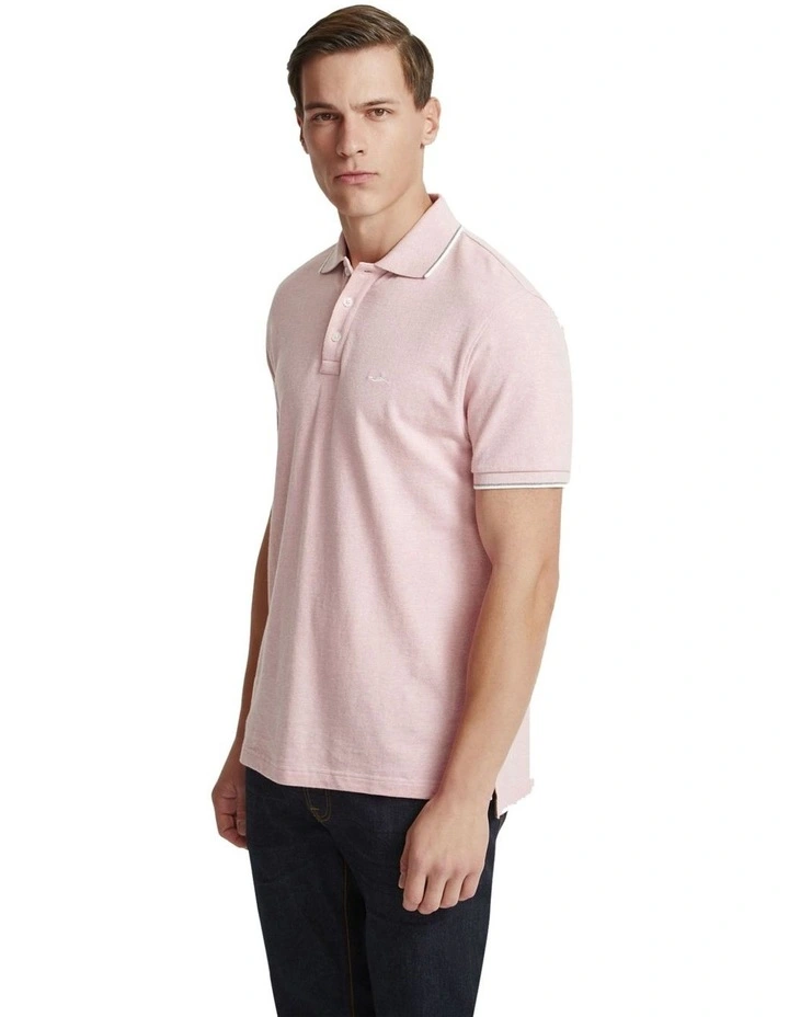 Magnus Organic Cotton Polo in Pink