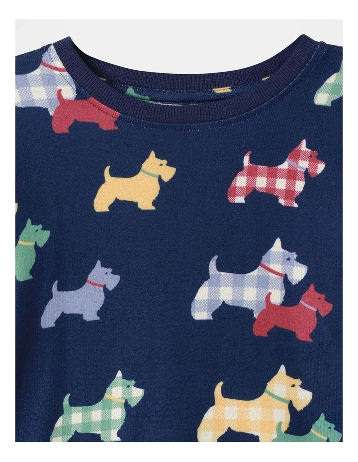 PJ Club Dogs Pyjama Set in Bright Blue