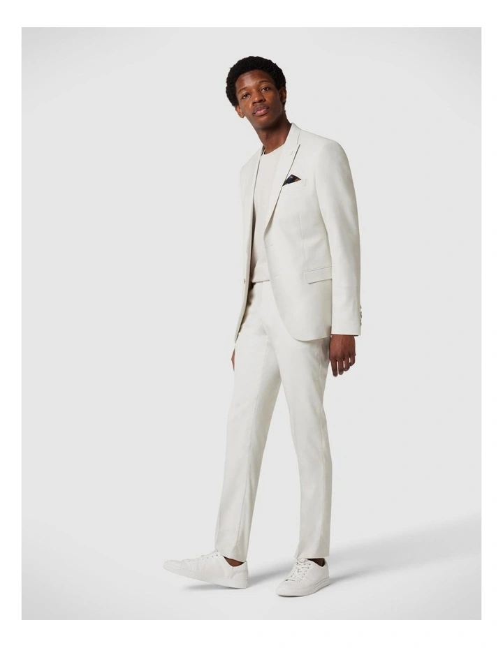 Slim Stretch Tailored Jacket in New Stone