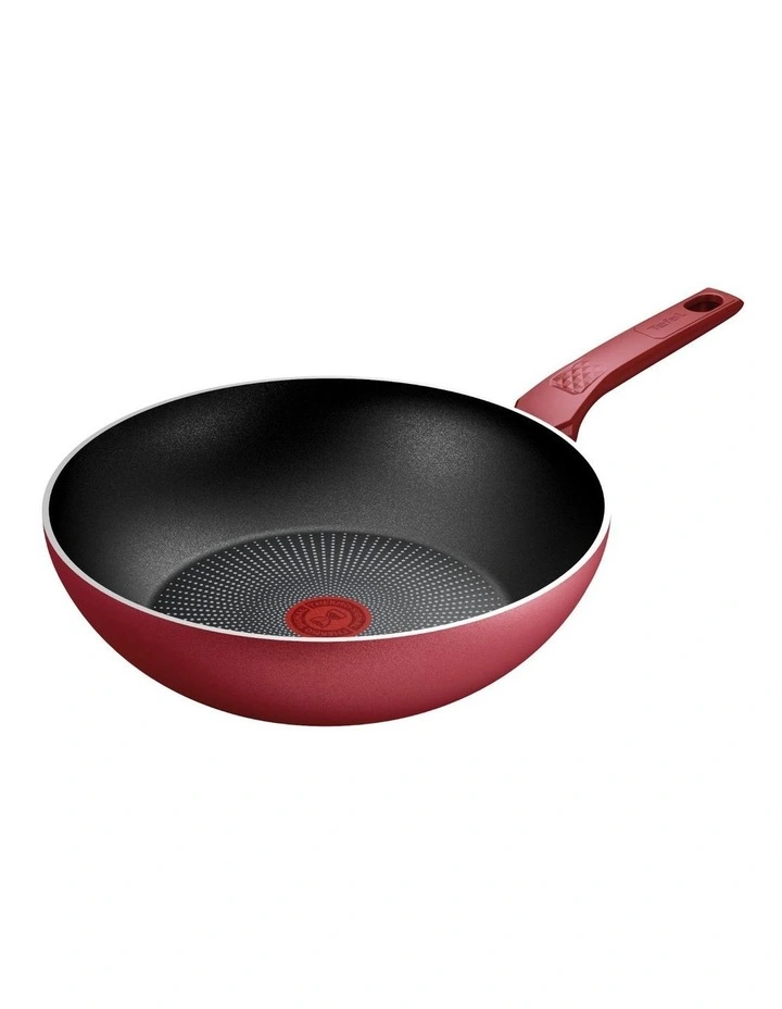 Daily Expert Induction Non-Stick Wok 28cm in Red