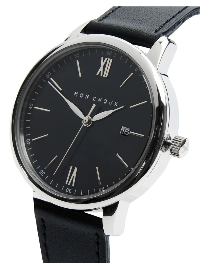 Homme Automatic Vegan Watch 42mm in Noir/Silver
