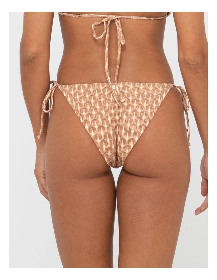 Panama Midi Side Tie Bikini Pant in Natural
