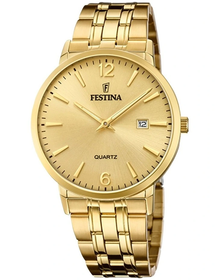 Classic Stainless Steel Watch in Gold