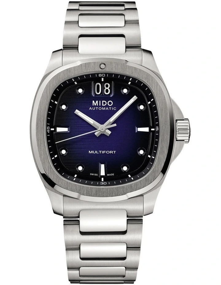 Multifort TV Big Date Swiss Watch in Blue