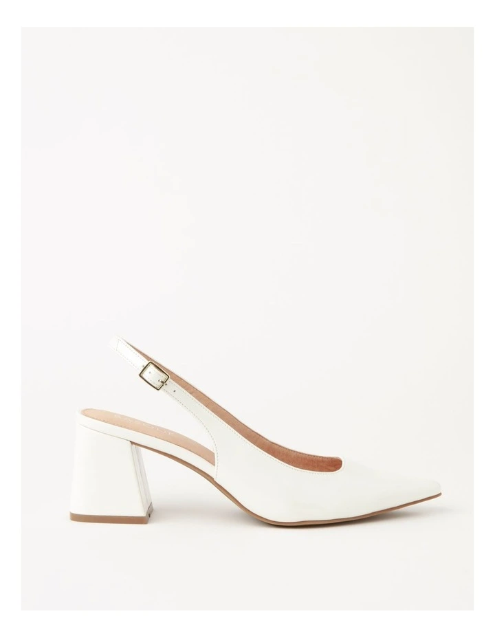 Rita Heeled Shoe in White Patent