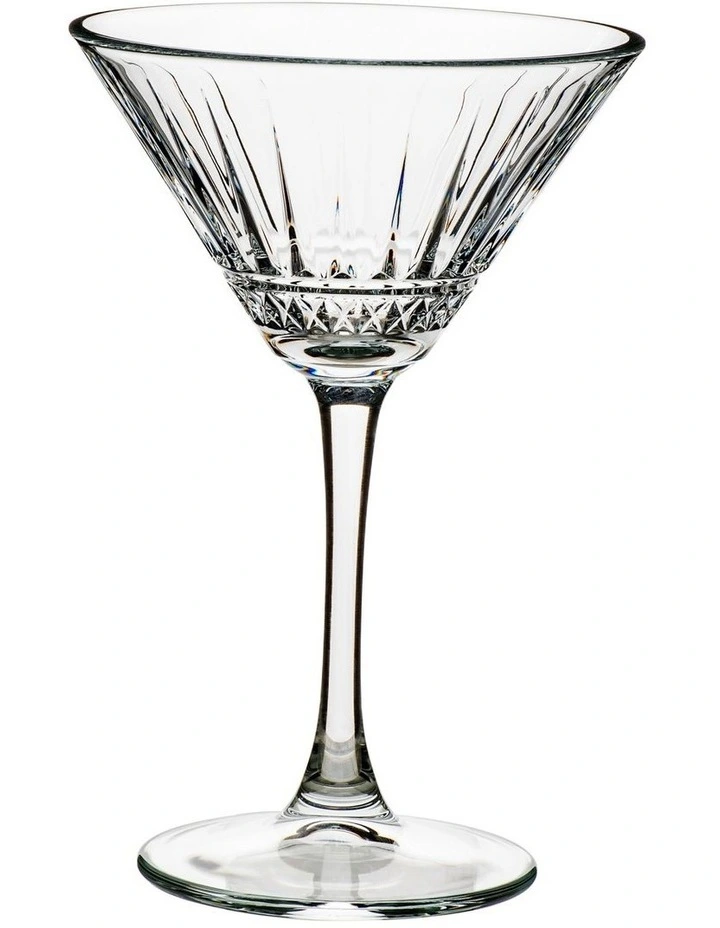 Cocktail & Co Atlas Martini Glass 220ml Set Of 2 Gift Boxed in Clear