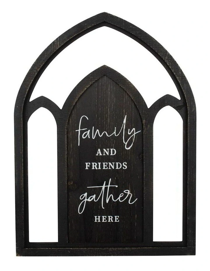 Family And Friends Sign Wall Art in Multi
