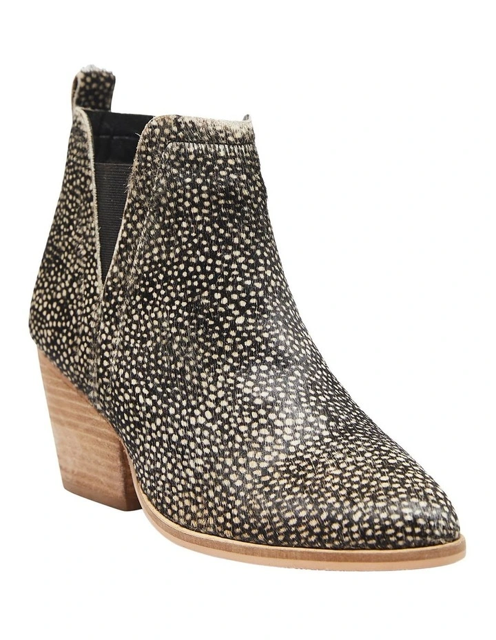 Balfour Boots in Black Leopard Print