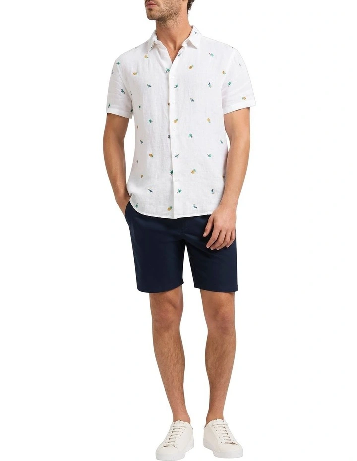 On The Wild Side Linen Shirt in White