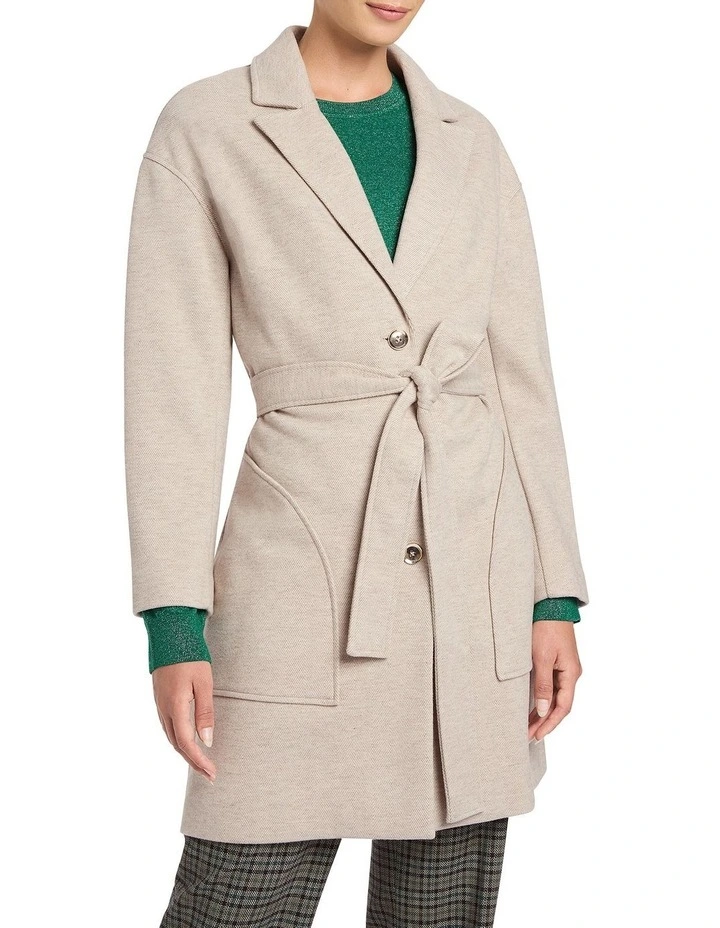 Aramis Wool Blend Coat in Beige