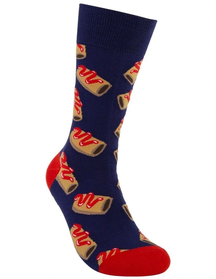 Sausage Roll Organic Sock in Navy