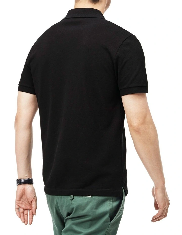 Basic Slim Fit Polo Shirt in Black
