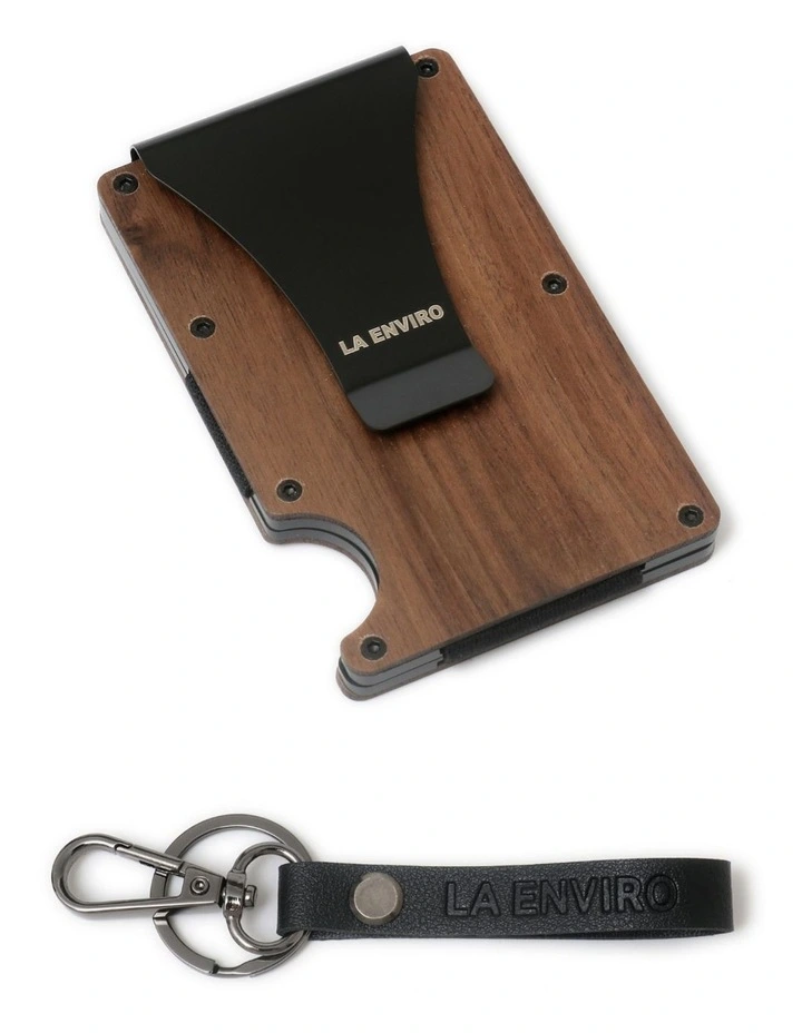Wooden Minimalist Wallet in Walnut