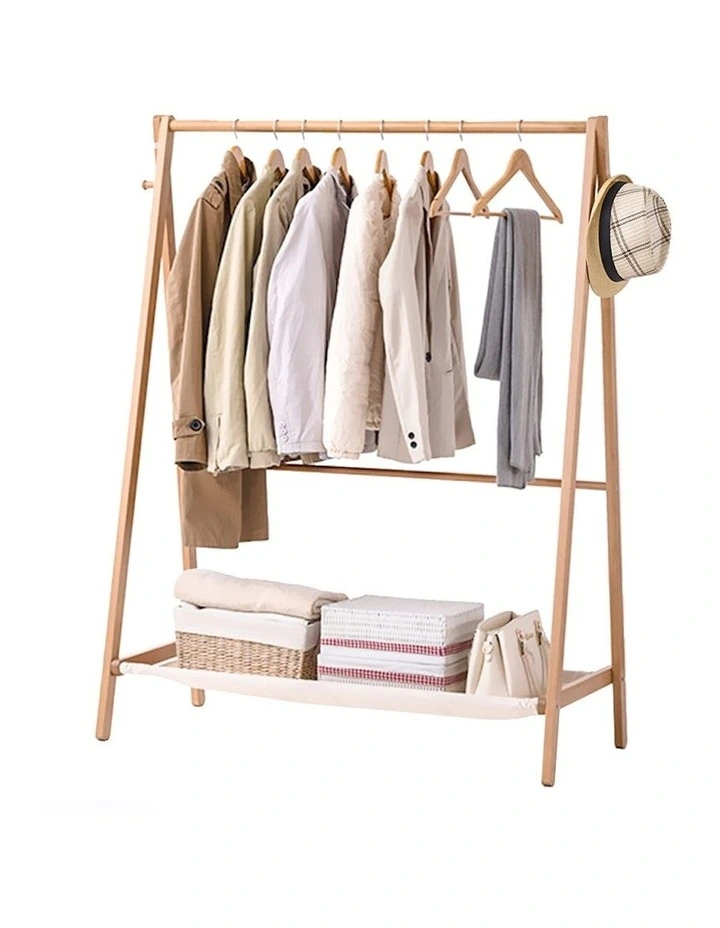 Wooden Clothes Rack 120cm in Natural