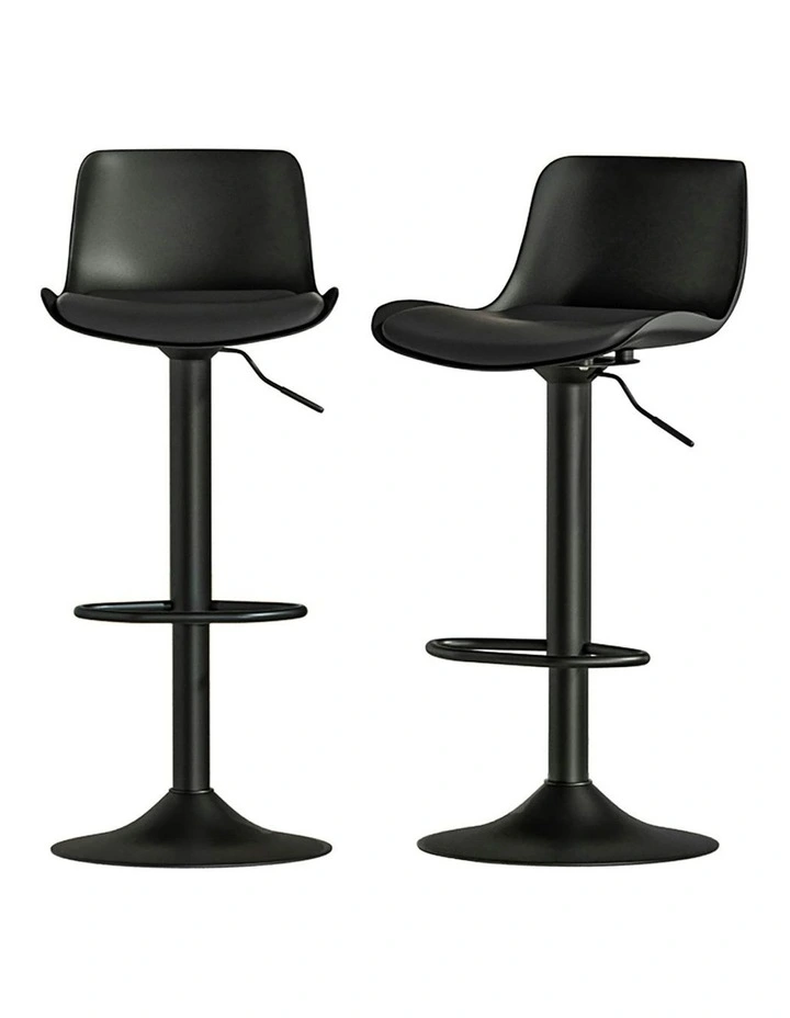 Fynn Bar Stools x2 in Black