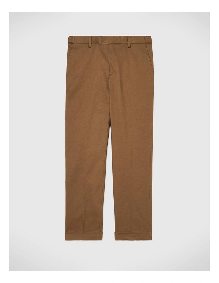 Slim Stretch Tailored Dress Pant in Tan