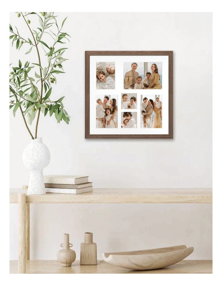 Australia Made Timber Collage Photo Frame 14x14" in Chestnut